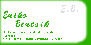 eniko bentsik business card